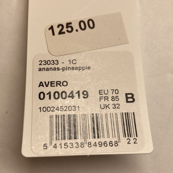 (NWT) MARIE JO sz 32B Avero padded balcony bra in pineapple (bright yellow) - Picture 8 of 8